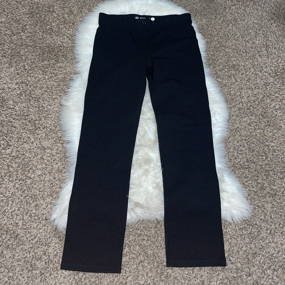 Betabrand Dress Yoga Black Straight Leg Pants - Picture 3 of 7